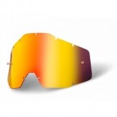 ecran rouge miroir anti-buee 100 % racer accessoires lunettes
