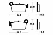 Plaquettes de frein arri�re BREMBO YZ 125 2003-2004