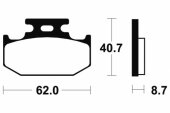 Plaquettes de frein arri�re BREMBO YZ 250 1990-1991