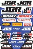 Plaquette stickers JGR planche auto collants