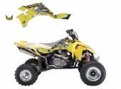 Kit Deco Blackbird Tribal Skull 2 Jaune Suzuki 450 LTR 2006-2015 kit deco quad