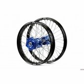 ROUES COMPLETES TALON 21/19 MOYEUX BLEU CERCLE NOIR 125/250 KX 2006-2008