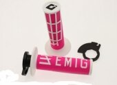 Poignees ODI Lock On V2 Emig Rose Blanc revetements