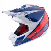 Casque Troy Lee designs SE3 Double shot bleu casques