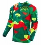 Maillot Troy lee Designs SE Air Cosmic Camo Vert Jaune maillots pantalons