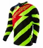 Maillot Troy Lee Designs SE Caution Jaune Fluo Noir