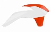 Ou�es de radiateur Polisport couleur origine 15 orange/blanc 125 EX-C 2015-2016 plastique polisport