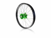 Roue arri�re compl�te A.R.T 19x2.15 jante noire/moyeu vert Kawasaki 450 KX-F 2006-2016 roues completes