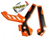 PROTECTION DE CADRE ORANGE ACERBIS KTM 125 A 450 SX/SXF 2011-2015 proteges cadre
