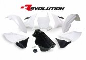 Kit plastiques RACETECH Revolution + r�servoir blanc/noir Yamaha 125 YZ 2005-2016