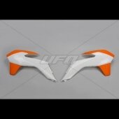 OUIES DE RADIATEUR UFO ORANGE/BLANC KTM 150 SX 2013-2015