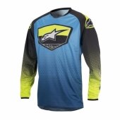 Maillot Cross ALPINESTARS Racer Supermatic DARK BLUE/CYAN/YELLOW FLUO maillots pantalons