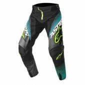 Pantalon Cross ALPINESTARS Techstar Factory BLACK/TEAL/YELLOW FLUO maillots pantalons