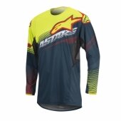 Maillot Cross ALPINESTARS Techstar Factory PETROL/YELLOW FLUO/RED maillots pantalons