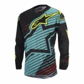 Maillot Cross ALPINESTARS Racer Braap TEAL/BLACK/YELLOW FLUO maillot pantalon kids