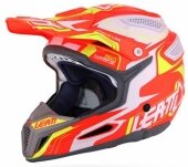  Casque LEATT GPX 5.5 Composite orange/jaune/blanc casques