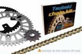 kits chaine tsubaki alu 250 KX 2005-2008 kit chaine
